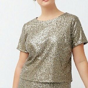 Lela Rose for Lane Bryant sequin top size 14